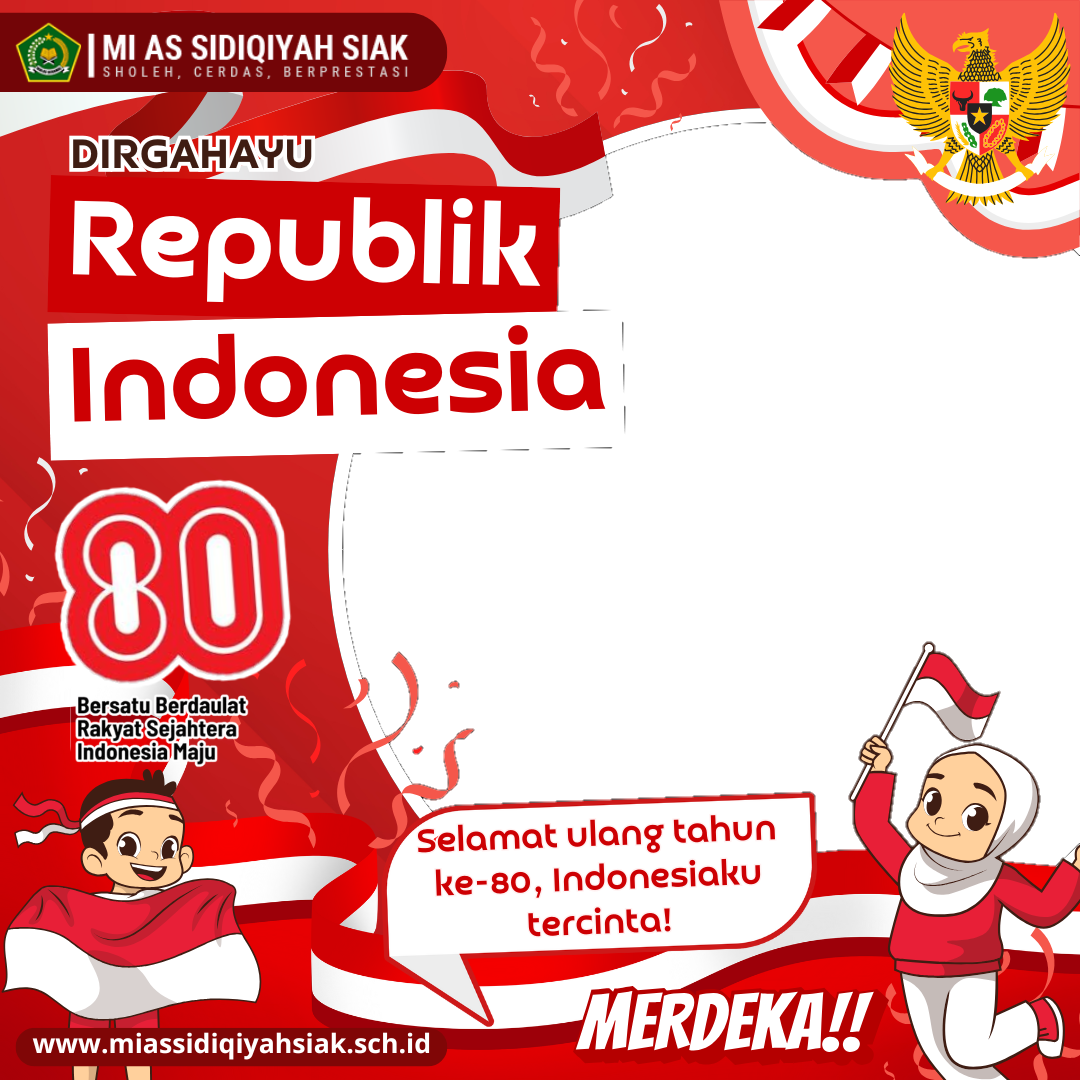 Twibon Dirgahayu Republik Indonesia Ke 80 - MI As Sidiqiyah Siak