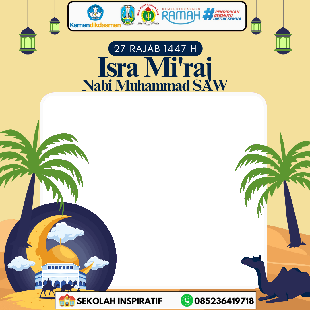 Twibon Memperingati Isro Mi'raj nabi Muhammad SAW 